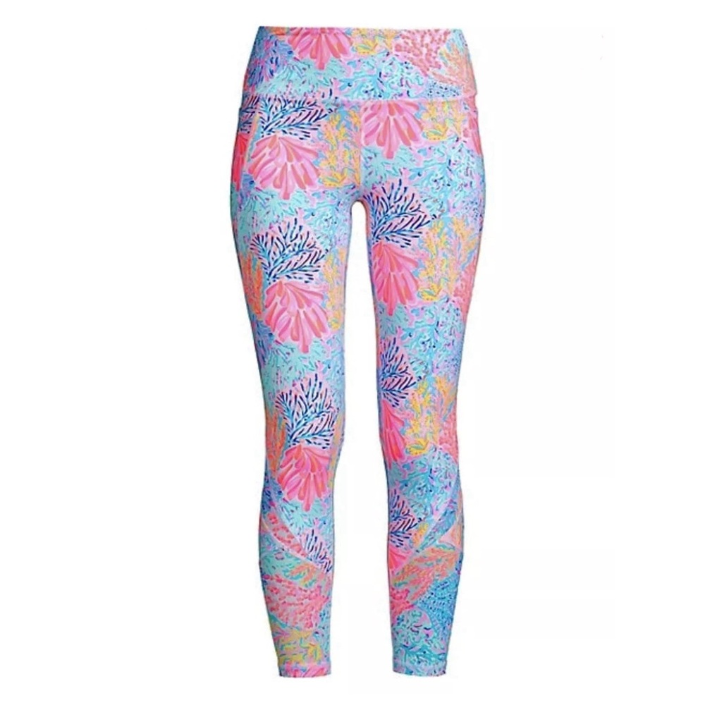 Lilly Pulitzer Splashdance UPF 50+ Weekender High Rise Luxletic Leggings NWT